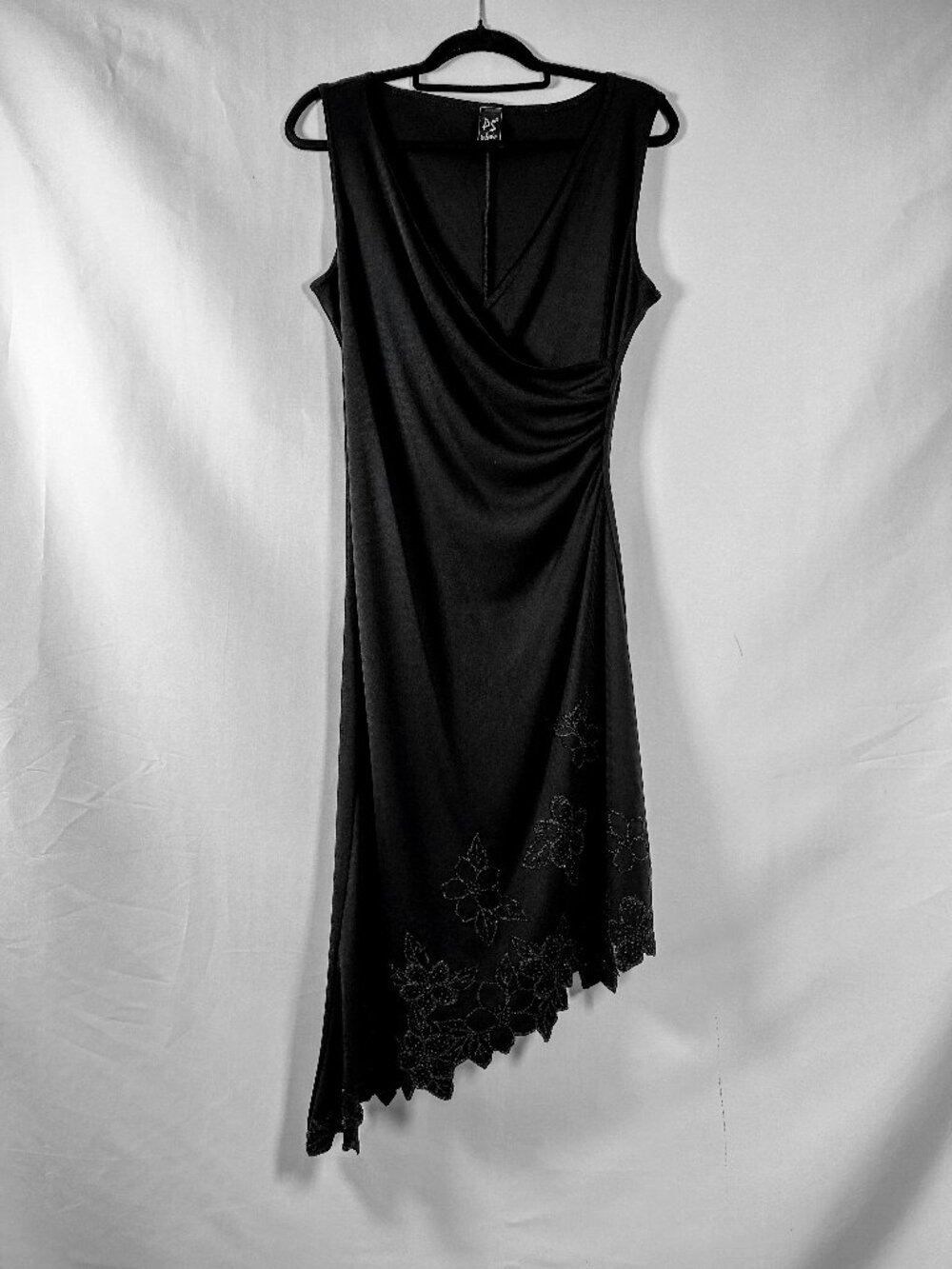 Vintage 90s Per Seption Beaded Asymmetric Dress
